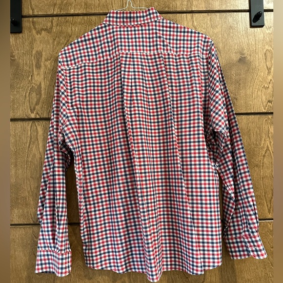 Dockers men’s button down size L red and navy checkered - Picture 3 of 3